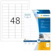 Etiquetas inkjet HERMA A4 45,7x21,2 mm blancas papel mate 1200 uds.