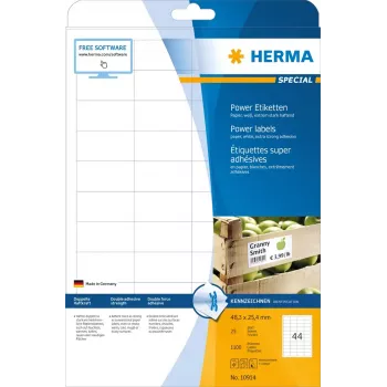 Etiquetas HERMA A4 48,3x25,4 mm blancas de adherencia extra fuerte 1100 uds.