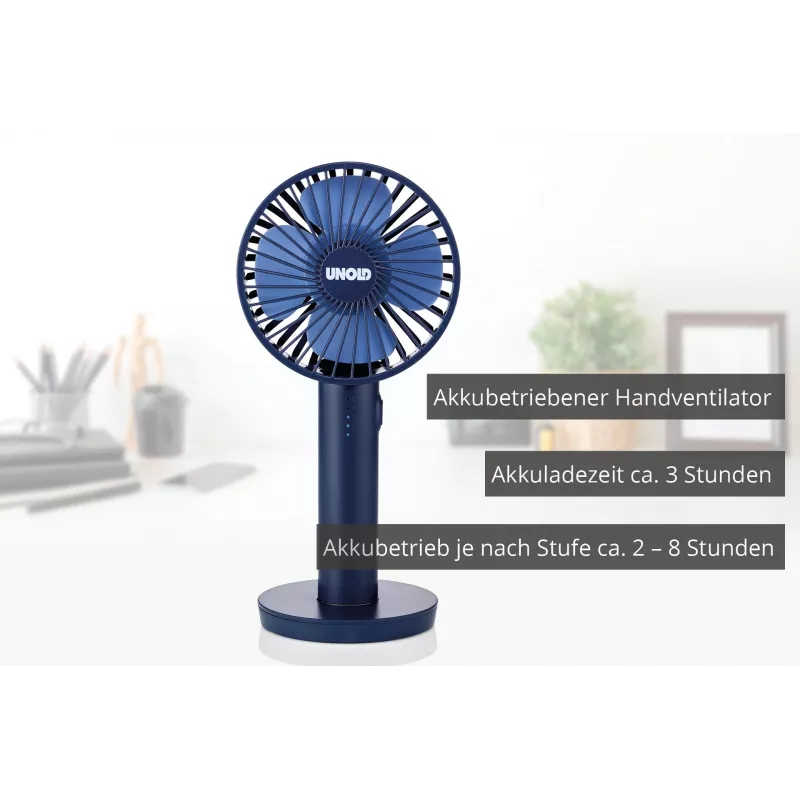 Unold Breezy II azul 10 cm ventilador de mano