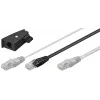 Goobay 95286 cable adaptador TAE, 2x RJ45 a RJ45 (8P8C) / TAE-F, 3 m, negro/gris
