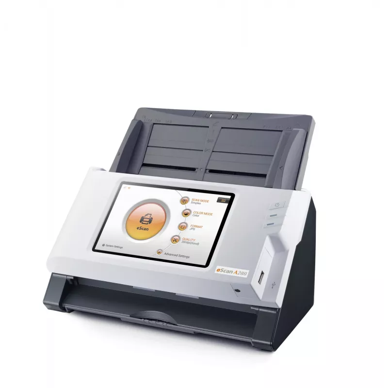 Escáner Plustek eScan A280 Essential ADF 600 x 600 DPI A4 negro, blanco