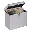 Hama 00181435 maletín de almacenamiento Microgroove para discos de vinilo plateado