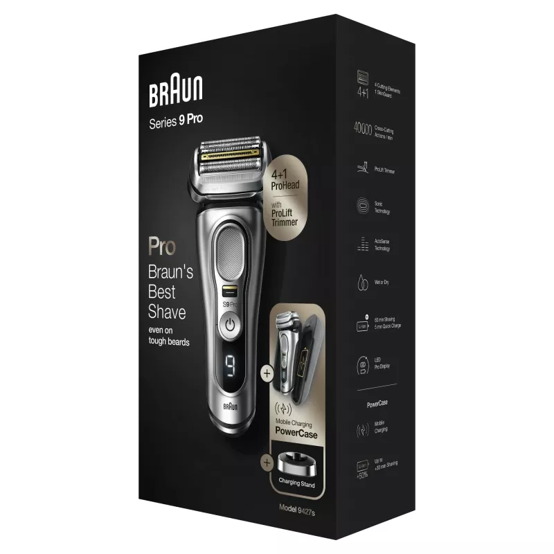 Braun Series 9 Pro 81744531 maquinilla de afeitar de hombre máquina de afeitar de láminas recortadora plata