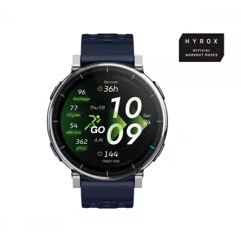 Smartwatch Amazfit W2558GL2N — 1,32 pulgadas (3,35 cm) AMOLED 466×466 px, GPS, 365 mAh, correa de silicona (azul)