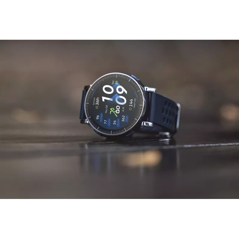 Smartwatch Amazfit W2558GL2N — 1,32 pulgadas (3,35 cm) AMOLED 466×466 px, GPS, 365 mAh, correa de silicona (azul)