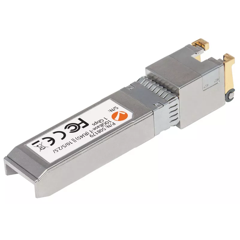 Módulo transceptor Intellinet, 10 Gigabit cobre SFP+, puerto 10GBase-T (RJ45), 30 m, velocidad de transferencia de datos de hasta 10 Gbit/s con cableado Cat6a, Ethernet, fibra/óptica, compatible con MSA, equivalente a Cisco MA-SFP-10G-T, tres años de garantía