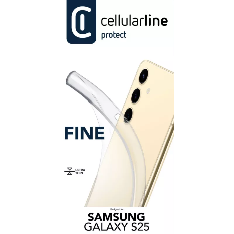 Cellularline Fine - Galaxy S25, funda, Samsung, Galaxy S25, 16,1 cm (6,36