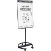 Papelera de flipchart móvil con base redonda Legamaster SKETCH EASY – acero, 5 ruedas, 720×600 mm