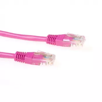 ACT Cable de red U/UTP CAT6 rosa de 10 m con conectores RJ45