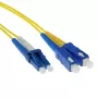 ACT Cable de red de fibra óptica monomodo 9/125 OS2 LSZH de 1,5 m dúplex con conectores LC y SC