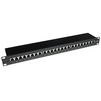 ACT Patch panel CAT5E apantallado de 24 puertos con tapa