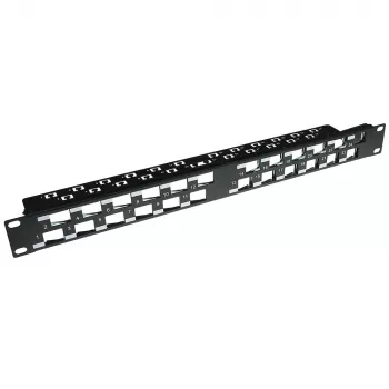ACT Patch panel de 24 puertos Keystone de 45 grados sin conectores