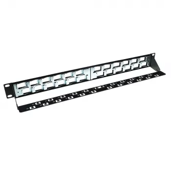 ACT Patch panel de 24 puertos Keystone de 45 grados sin conectores