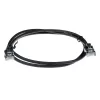 Cable de parcheo slimline para centro de datos ACT negro 10 metros LSZH U/UTP CAT6 con protección de lengüeta y conectores RJ45