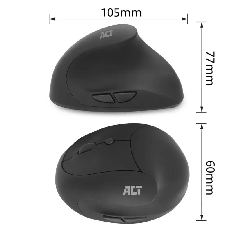 Ratón ACT inalámbrico ergonómico 1600 DPI RF