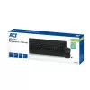 Conjunto de teclado y ratón inalámbrico ACT (Qwerty), clic silencioso, ecológico, fabricado con materiales reciclados
