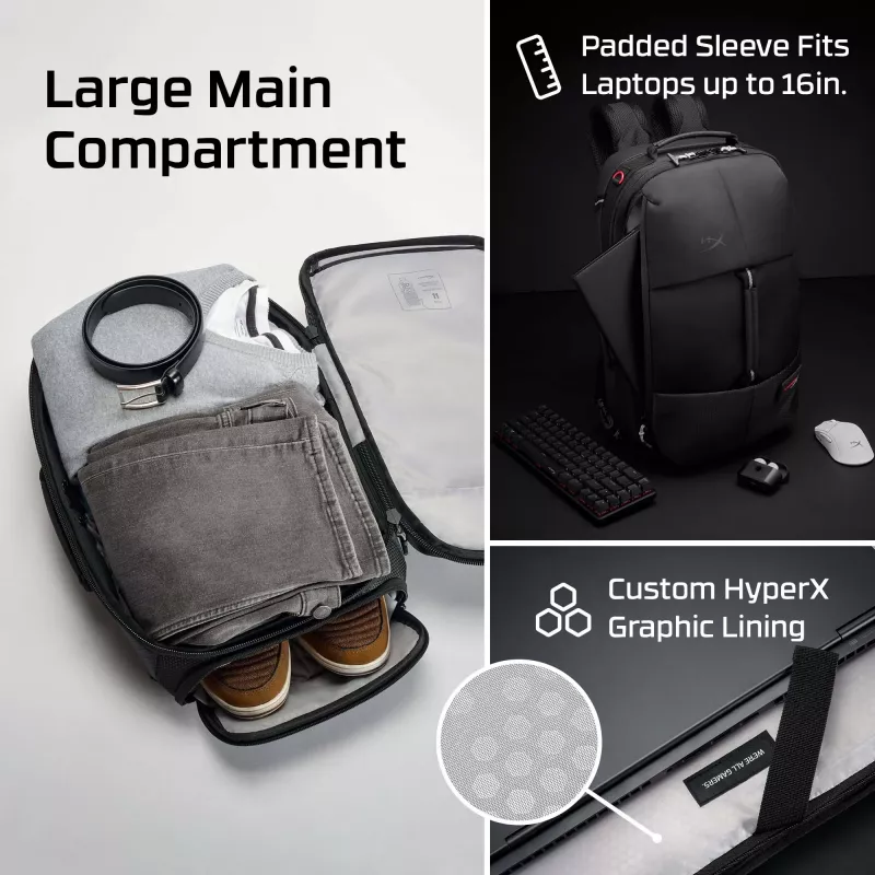 Mochila HyperX Knight, mochila, 907 g