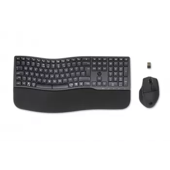 Conjunto de teclado y ratón HP 680 Comfort Dual-Mode, tamaño completo (100%), inalámbrico, RF Wireless + Bluetooth, QWERTY, negro, ratón incluido