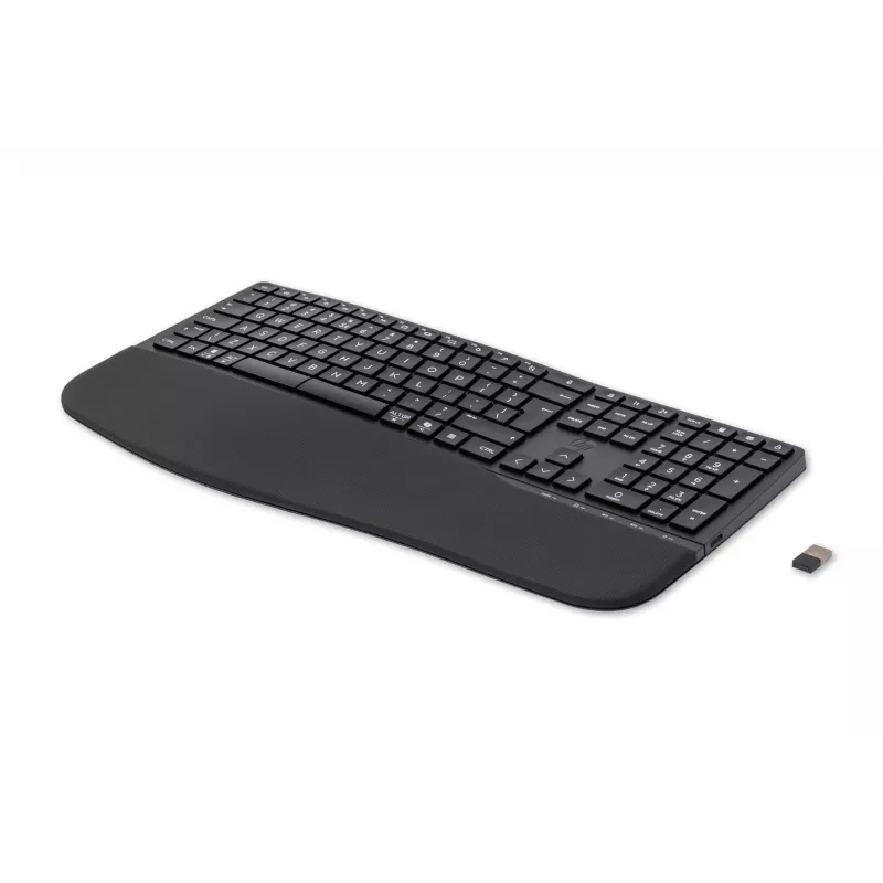 Teclado HP 680 Comfort Dual-Mode, tamaño completo (100%), inalámbrico, RF Wireless + Bluetooth, QWERTY, negro