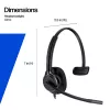 Auriculares estéreo con cable HP Poly Mission 425 USB — Bulk, peso 132 g
