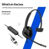 Auriculares estéreo con cable HP Poly Mission 425 USB — Bulk, peso 132 g