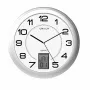 Reloj de pared/sobremesa Unilux 100340853 — cuarzo, redondo metálico plateado, Ø 31 cm, pila AA/AAA