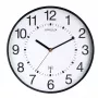 Reloj de pared atómico Unilux WAVE Redondo Negro, 30 cm de diámetro, pila AA, 1,5 V