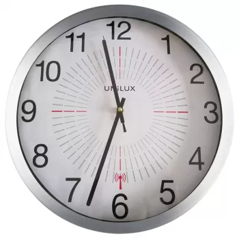 Reloj de pared de cuarzo Unilux Outdoor Round – 35,5 cm de diámetro, pila AA, 1,5V