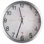 Unilux Reloj de pared radiocontrolado para exteriores, 355 mm, plateado, resistente a la intemperie