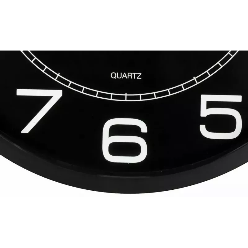 Unilux Mega Reloj de pared de cuarzo, 600 mm, negro