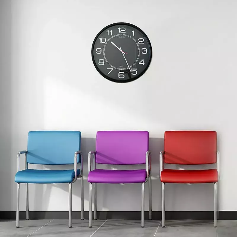Unilux Mega Reloj de pared de cuarzo, 600 mm, negro