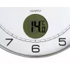 Reloj de pared/mesa Unilux 400094592 — cuarzo, redondo metalizado plateado, Ø 30 cm, pila AA/AAA