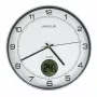 Reloj de pared/mesa Unilux 400094592 — cuarzo, redondo metalizado plateado, Ø 30 cm, pila AA/AAA
