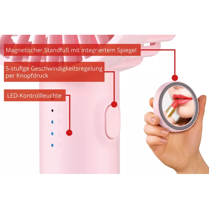 Unold Breezy II Rosa 10 cm Ventilador de mano