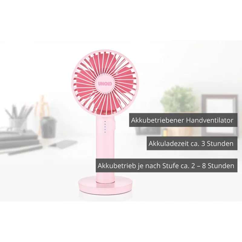 Unold Breezy II Rosa 10 cm Ventilador de mano