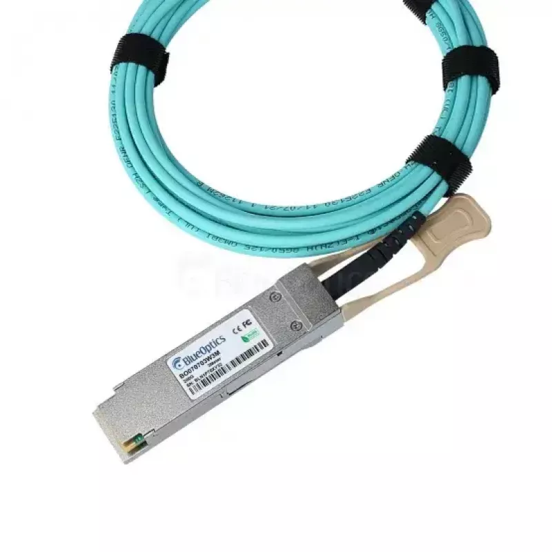 BlueOptics cable AOC de fibra óptica InfiniBand QSFP56–QSFP56 15 m cian