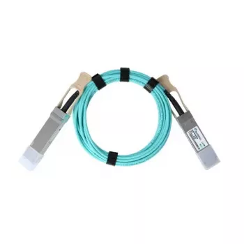BlueOptics cable AOC de fibra óptica InfiniBand QSFP56–QSFP56 15 m cian