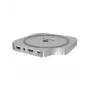 ICY BOX estación de acoplamiento USB Type-C 7 en 1 con ranura M.2 NVMe, SSD, tarjeta de memoria, M.2, 4 TB, USB 3.2 Gen 2 (3.1 Gen 2) Type-C, plateado, aluminio