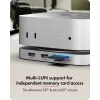 ICY BOX estación de acoplamiento USB Type-C 7 en 1 con ranura M.2 NVMe, SSD, tarjeta de memoria, M.2, 4 TB, USB 3.2 Gen 2 (3.1 Gen 2) Type-C, plateado, aluminio