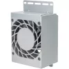Disipador de CPU SILVERSTONE RAC45-FC-801 compacto ventilador de 80 mm, plateado/negro