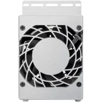 Disipador de CPU SILVERSTONE RAC45-FC-801 compacto ventilador de 80 mm, plateado/negro