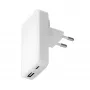 Cargador d bramante Pro slim Charger USB-C 45 W + USB-A 30 W, interior, AC, blanco
