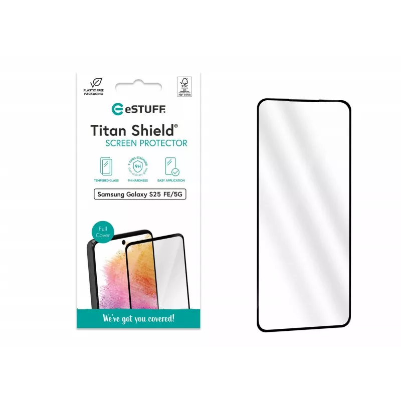 Protector de pantalla eSTUFF para Samsung Galaxy S25 FE ES504124 — cristal templado