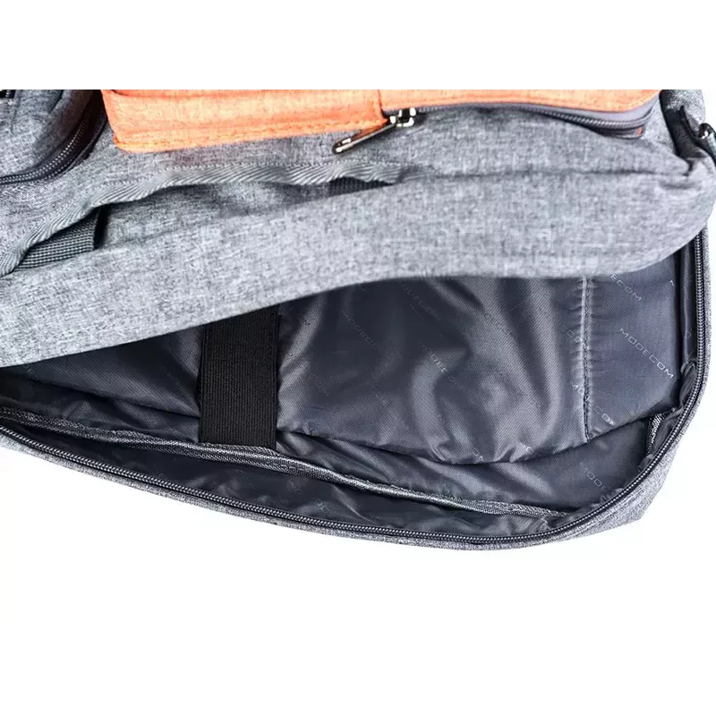 Bolso messenger MODECOM RENO para portátiles de 15,6 inch (39,6 cm), nailon, gris/naranja