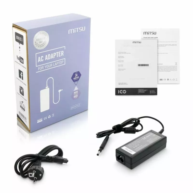 Cargador para portátil MITSU 19,5V 3,33A (conector 4,8×1,7) para HP