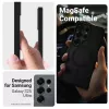 Funda protectora Crong Hybrid Matte Magnetic para Samsung Galaxy S25 Ultra – TPU+PC, negra