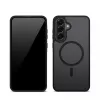 Funda protectora Crong Hybrid Matte Magnetic para Samsung Galaxy A56 — TPU + PC, negra