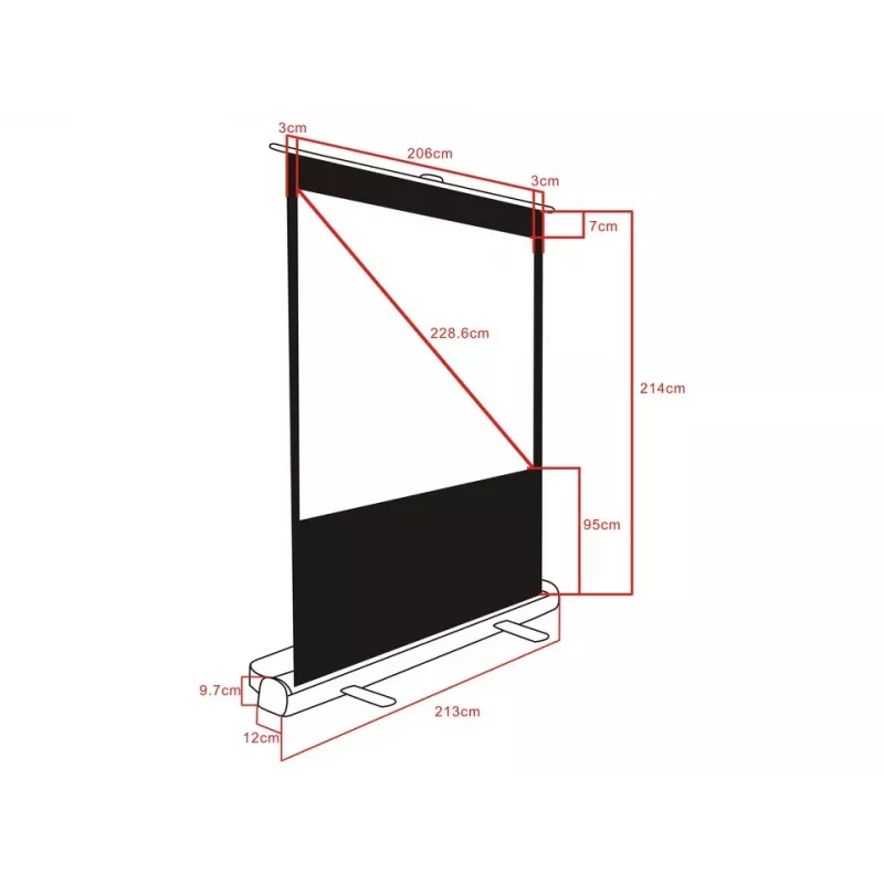 Pantalla de proyección portátil Multibrackets M 16:9 200x112, 90 pulgadas