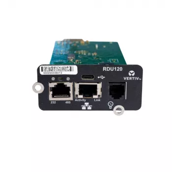 Vertiv Liebert IntelliSlot RDU120 - tarjeta de red, adaptador de monitorización remota, RS-485, puerto USB, certificado de ciberseguridad UL2900-1, 1 Gb Ethernet (RDU120)