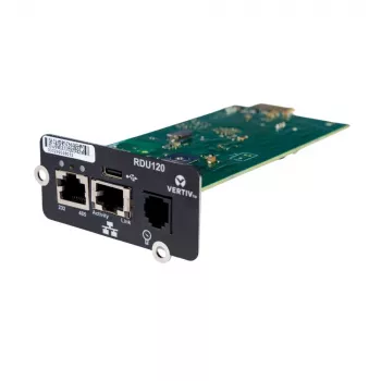 Vertiv Liebert IntelliSlot RDU120 - tarjeta de red, adaptador de monitorización remota, RS-485, puerto USB, certificado de ciberseguridad UL2900-1, 1 Gb Ethernet (RDU120)